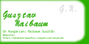 gusztav maibaum business card